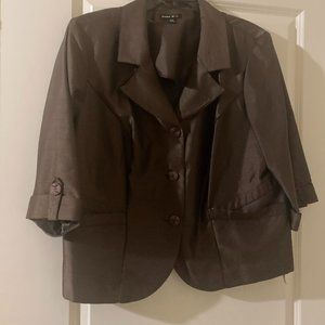 Dana Kay 22W Brown Skirt Suit